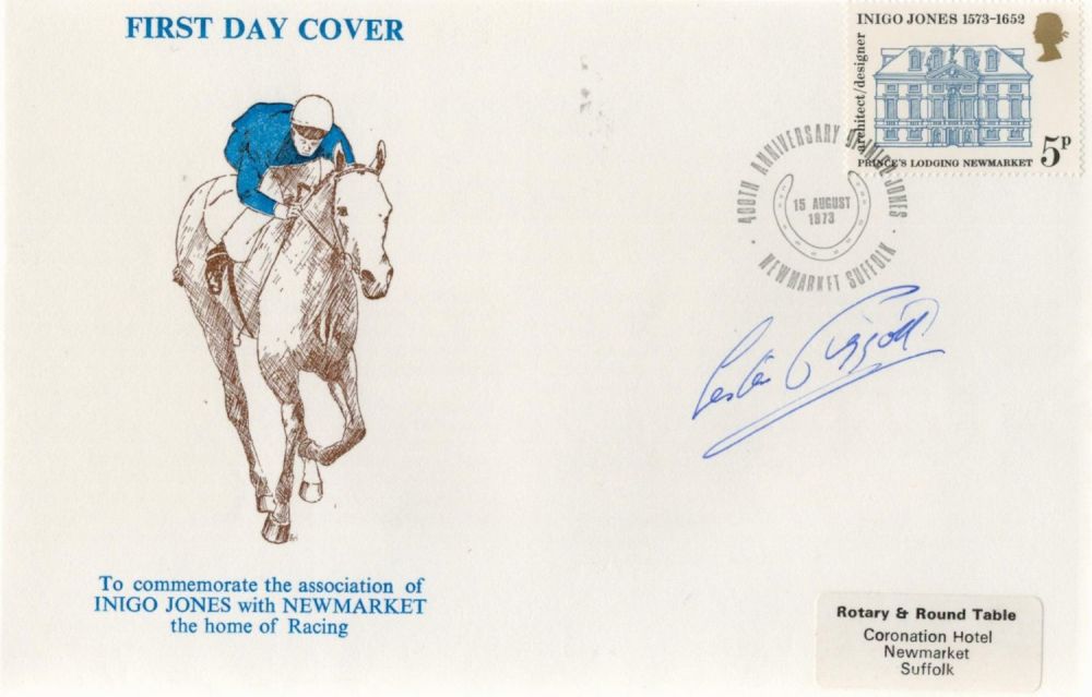 Lot 545: Horse Racing Lestor Piggott signed FDC to commemorate...