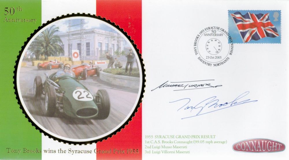 Lot 559: Motor Racing Michael Turner and Tony Brooks signed...