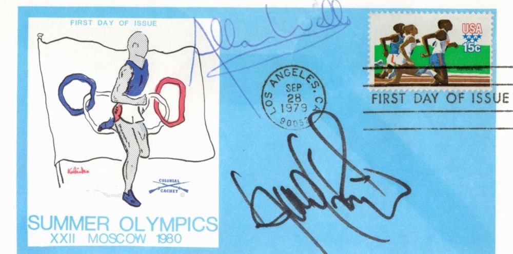 Lot 561: Olympics Alan Wells and Linford Christie signed Summer...