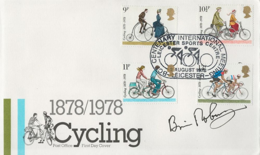 Lot 609: Cycling Brian Robinson signed 1878/1978 Cycling Post Office...