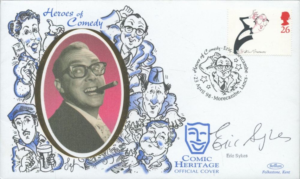 Lot 627: Eric Sykes signed FDC. Heroes of Comedy Comic...