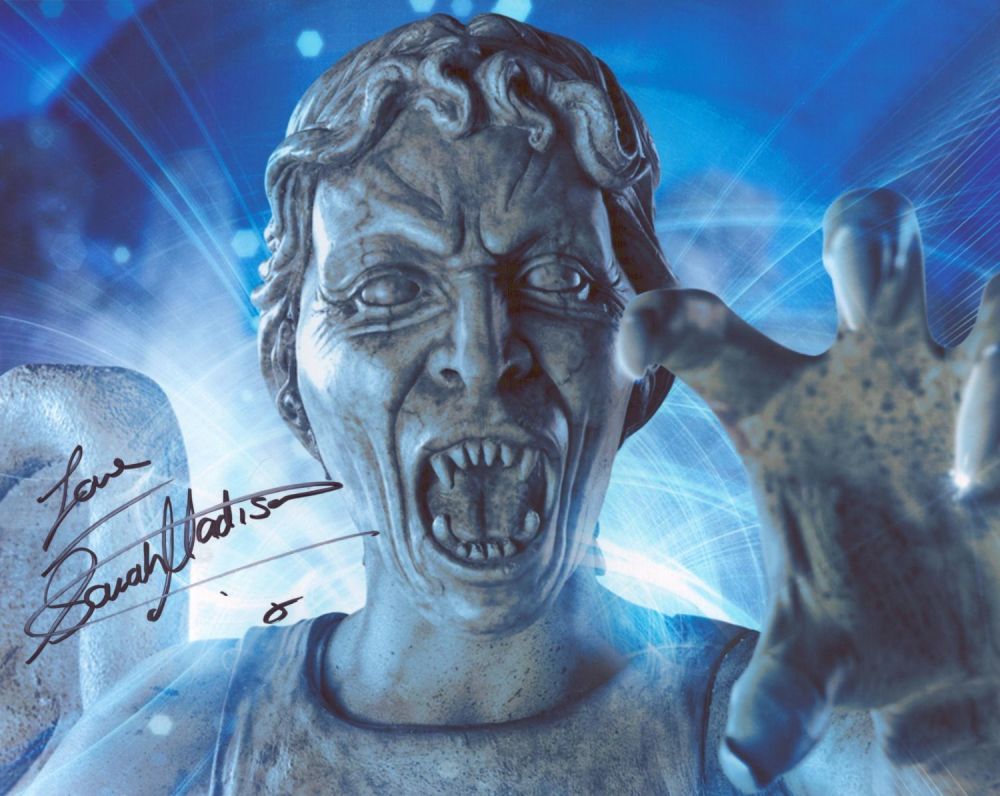 Lot 676: Sarah Louise Madison signed 10x8 inch DR WHO...
