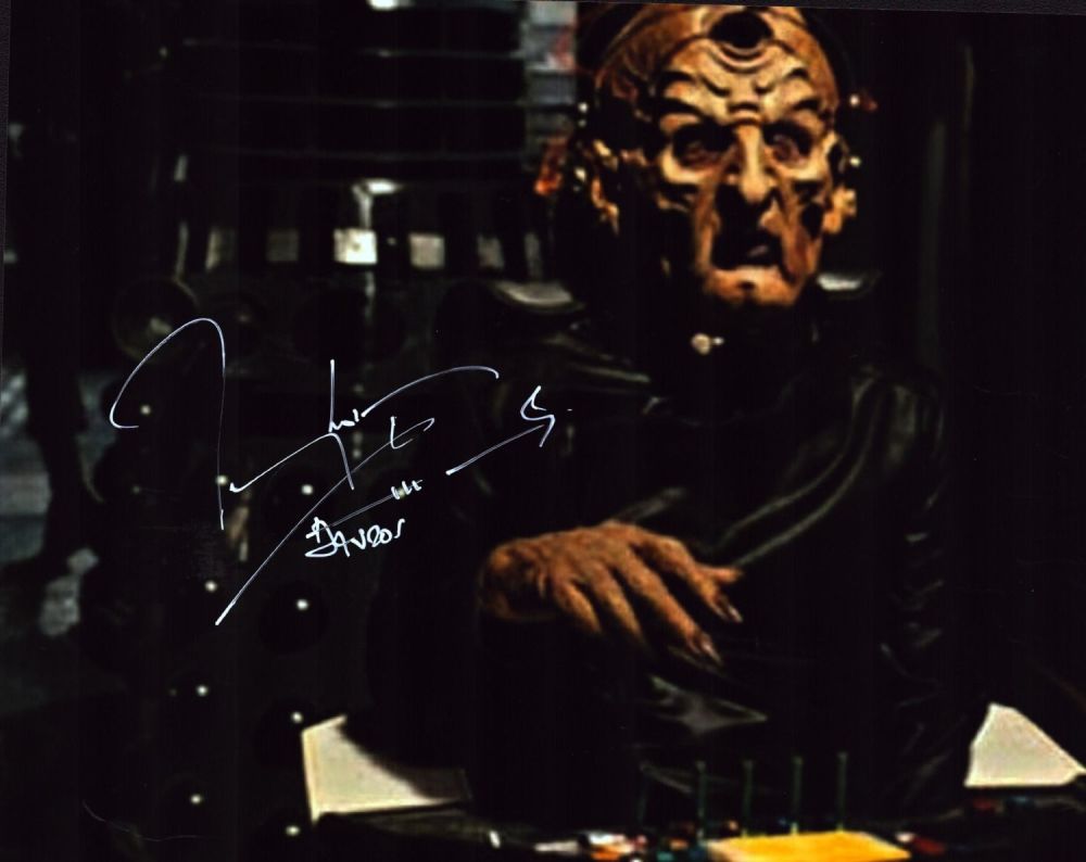 Lot 697: Terry Molloy signed 10x8 inch DR WHO colour...