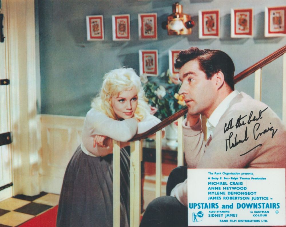 Lot 69: Michael Craig signed 10x8 inch Upstairs and Downstairs...
