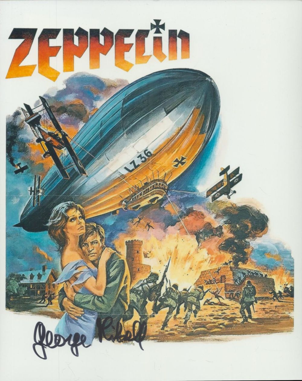 Lot 101: George Mikell signed Zeppelin 10x8 inch colour promo...