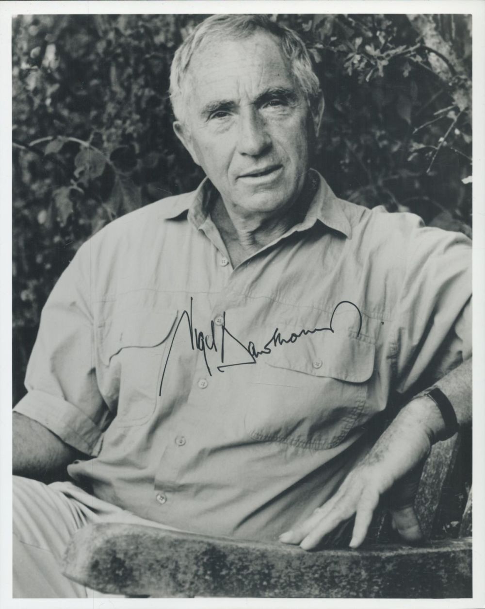 Lot 166: Nigel Hawthorne signed 10x8 inch black and white...