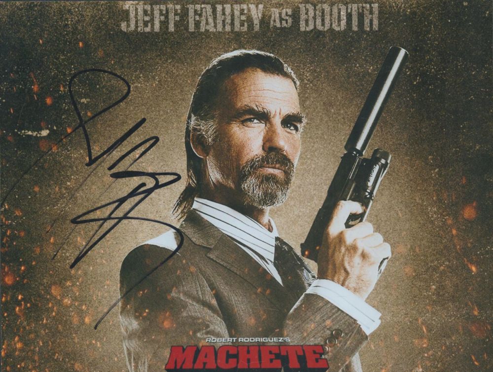 Lot 193: Jeff Fahey signed Machete 10x8 inch colour promo...