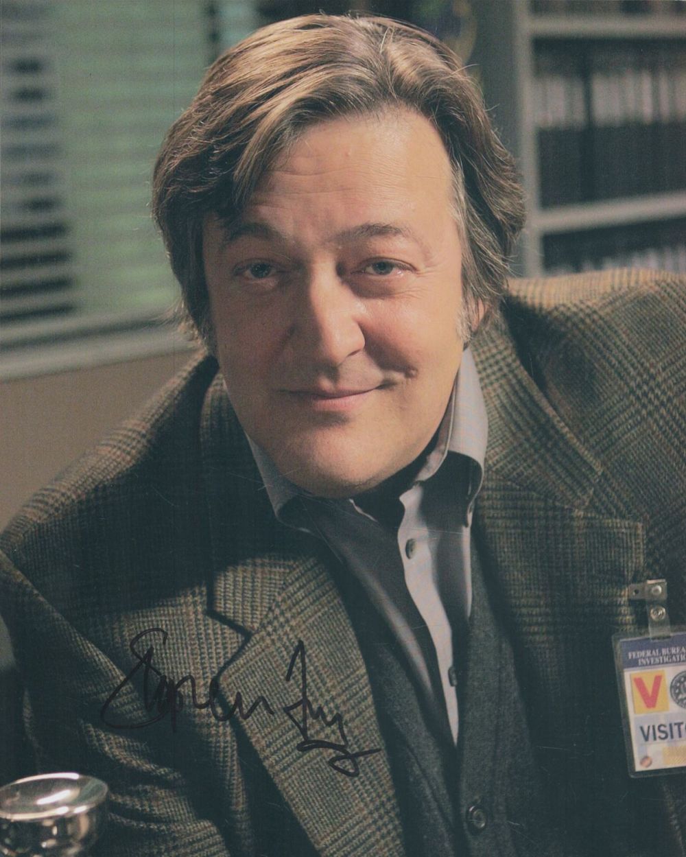 Lot 195: Stephen Fry signed 10x8 inch colour photo. Good...