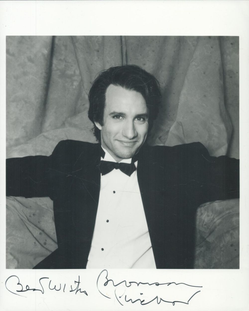 Lot 249: Bronson Pinchot signed 10x8 inch black and white...