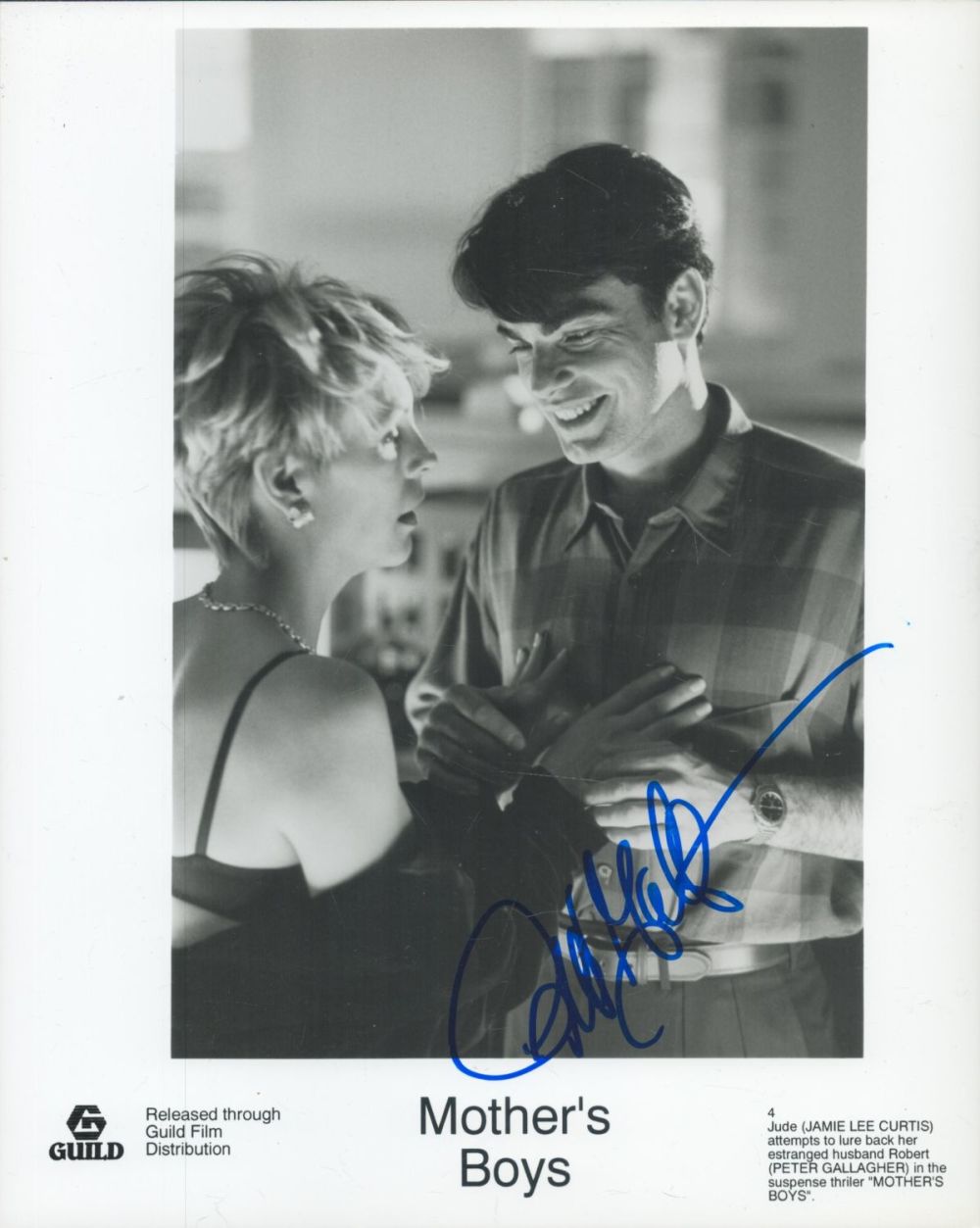 Lot 265: Peter Gallagher signed Mothers Boy 10x8 inch black...