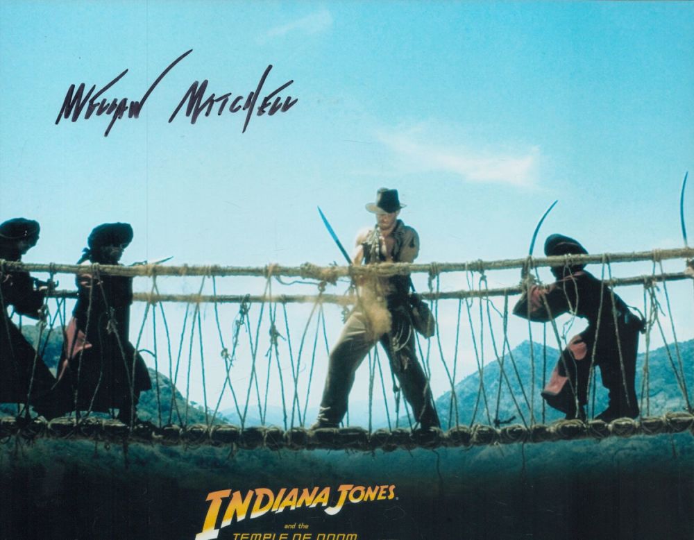 Lot 312: Mellan Mitchell signed Indiana Jones 10x8 inch colour...