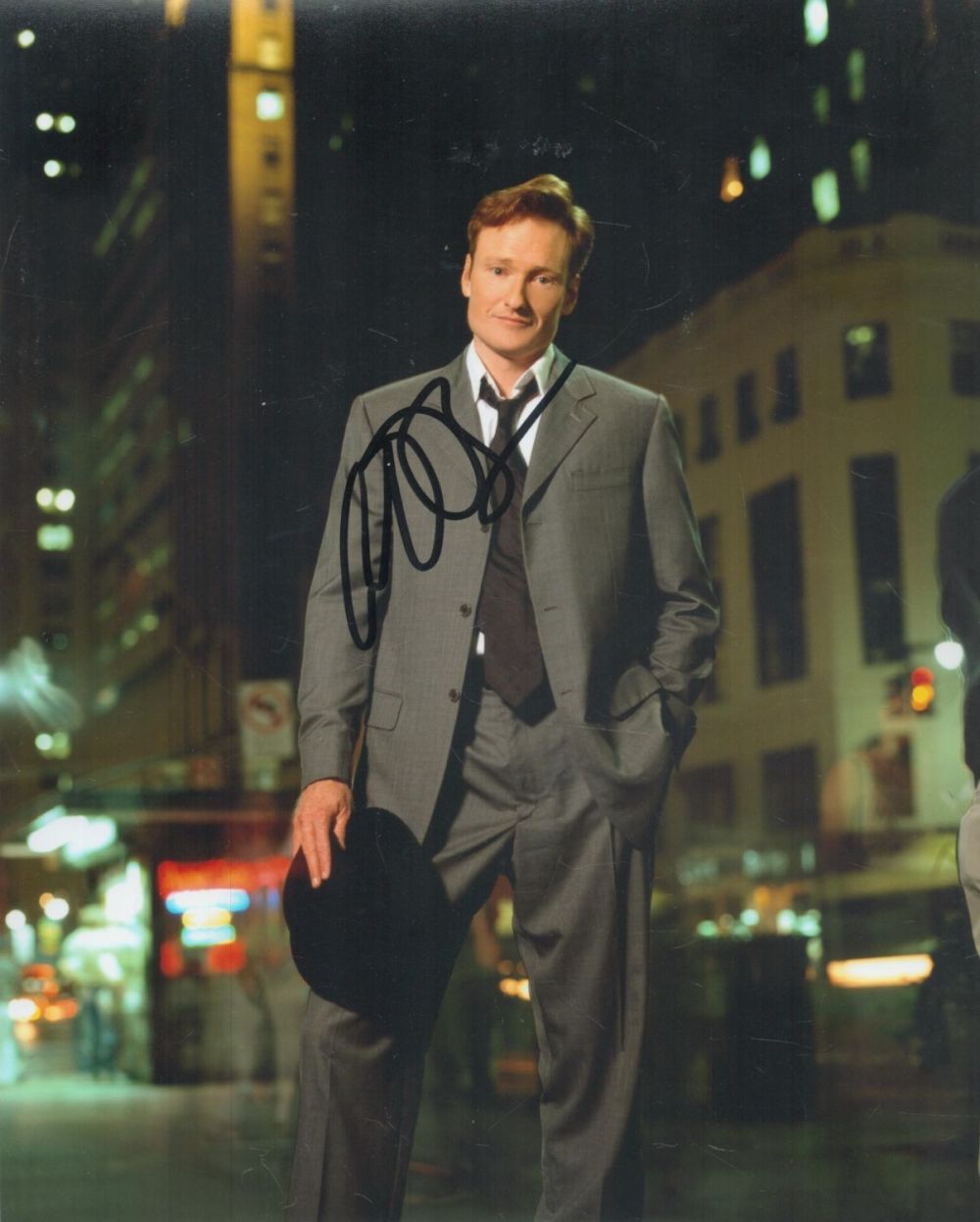 Lot 409: Conan O'Brien signed 10x8 inch colour photo. Good...