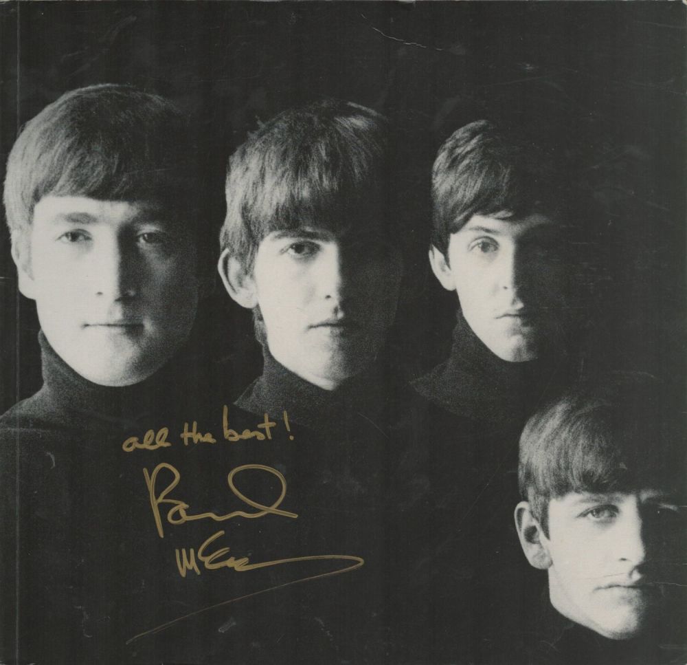 Lot 97: Paul McCartney signed Beatles softback book titled Beatles...