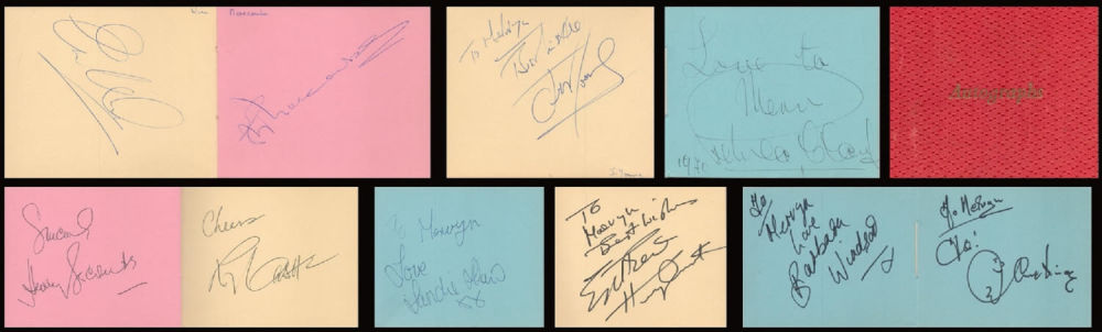 Lot 98: TV, Film and Music autograph book collection includes...
