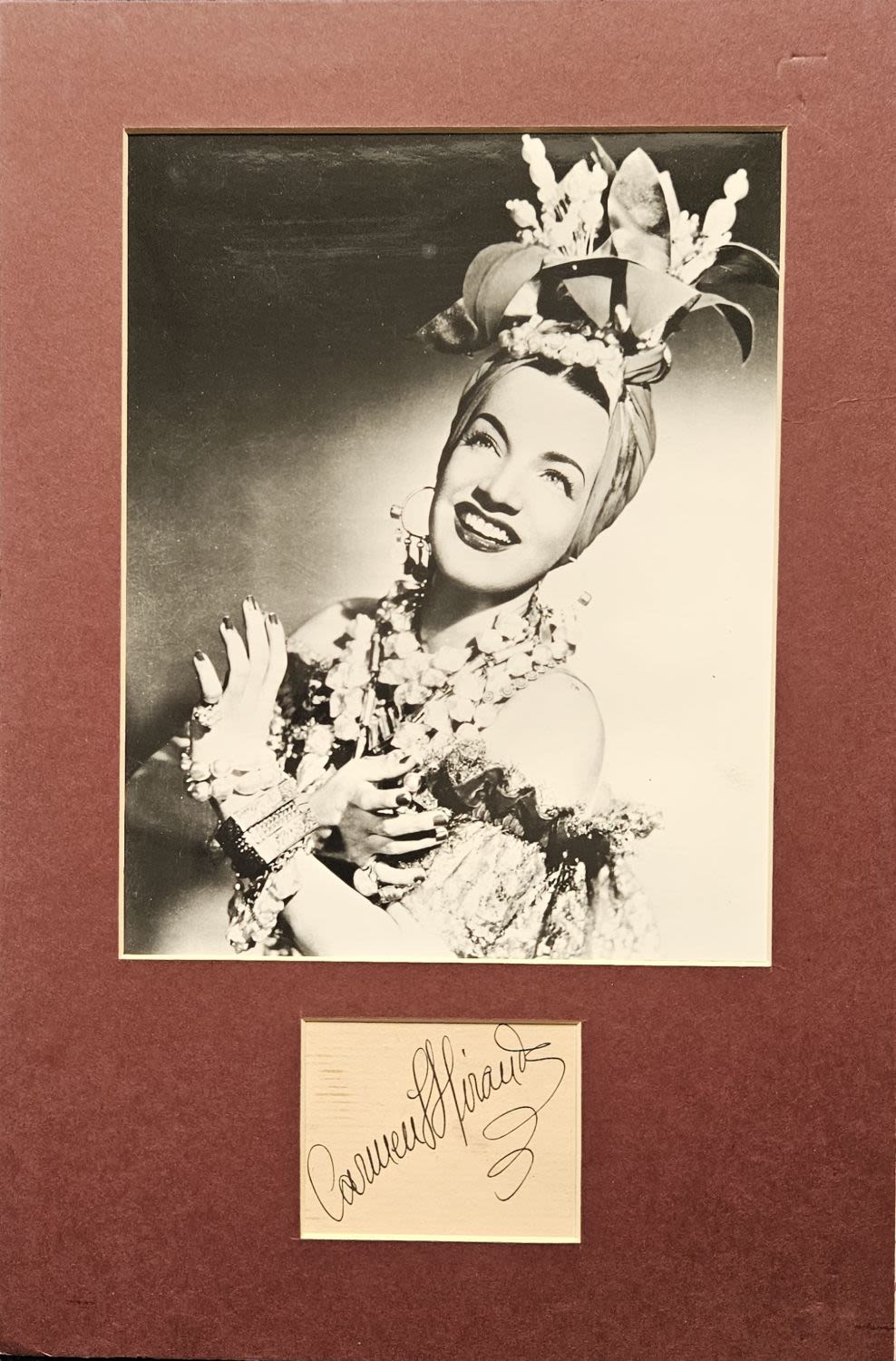 Lot 106: Carmen Miranda Singer Signed Vintage Album Page With...