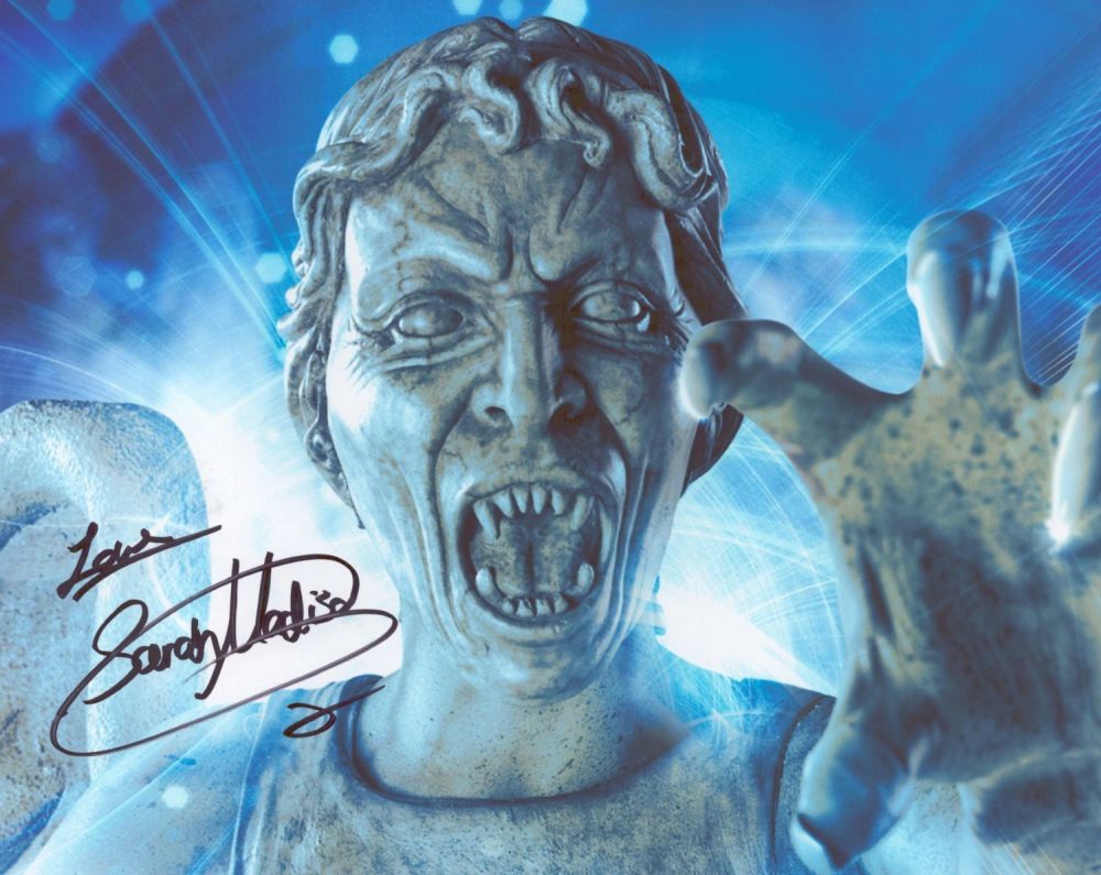 Lot 132: Sarah Louise Madison signed 10x8 inch DR WHO...