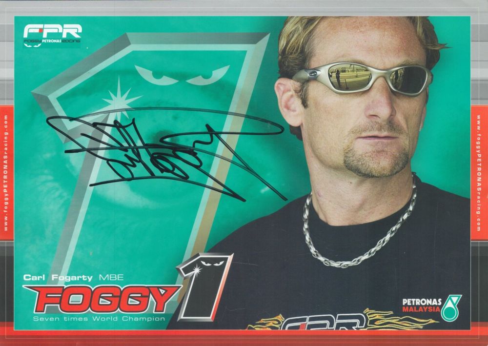 Lot 147: Motor Racing Carl Fogarty signed Petronas 12x8 inch...