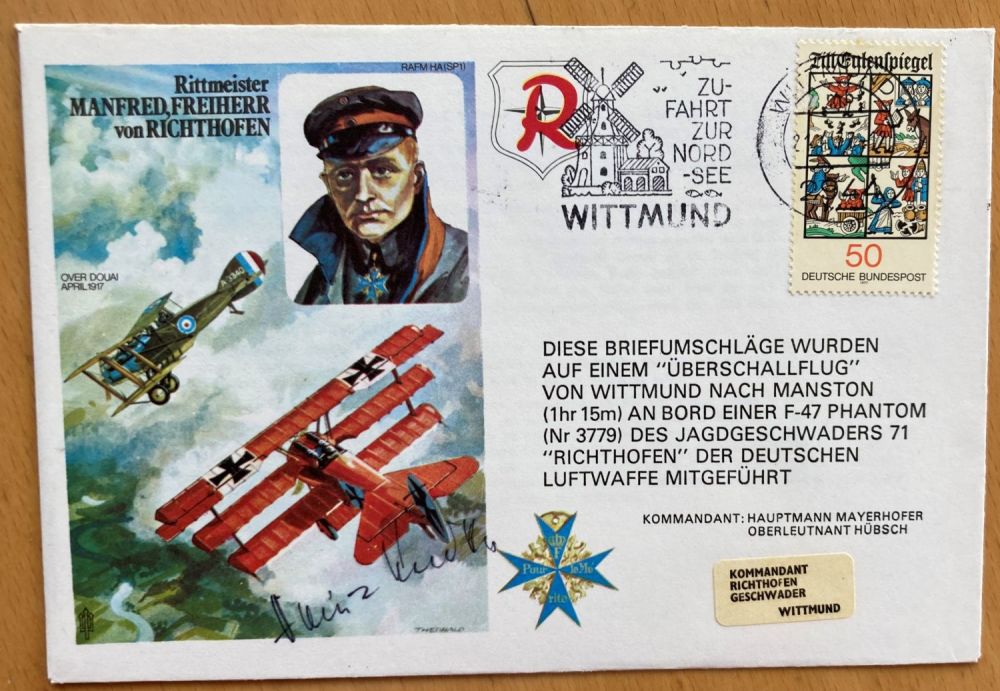 Lot 160: WW2 Luftwaffe ace Heinz Knoke KC signed Baron...