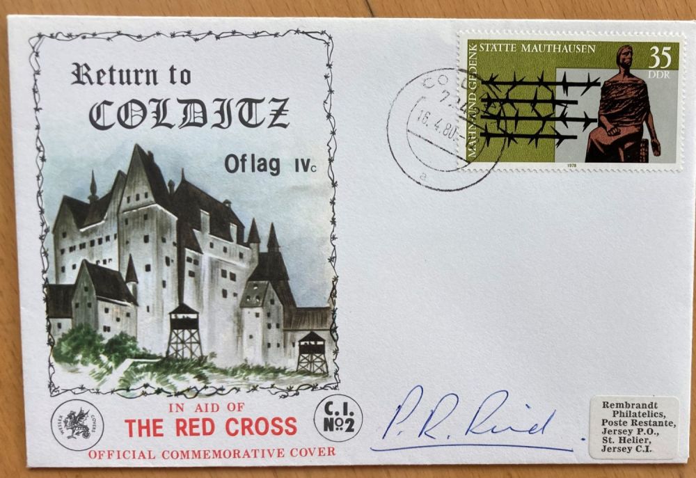 Lot 170: Return to Colditz Castle Red Cross cover signed...