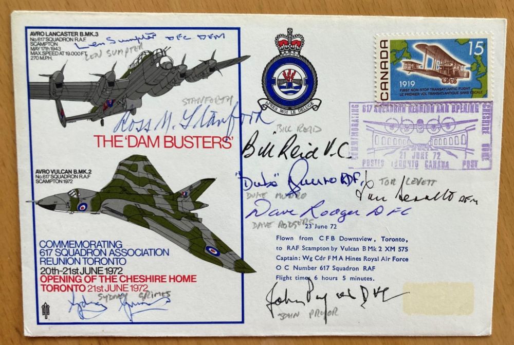 Lot 172: WW2 Dam buster and 617 Sqn multiple signed...