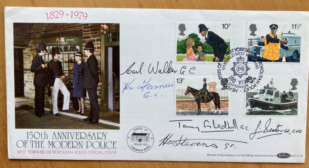 Lot 173: 1979 Police FDC signed by five George Cross...