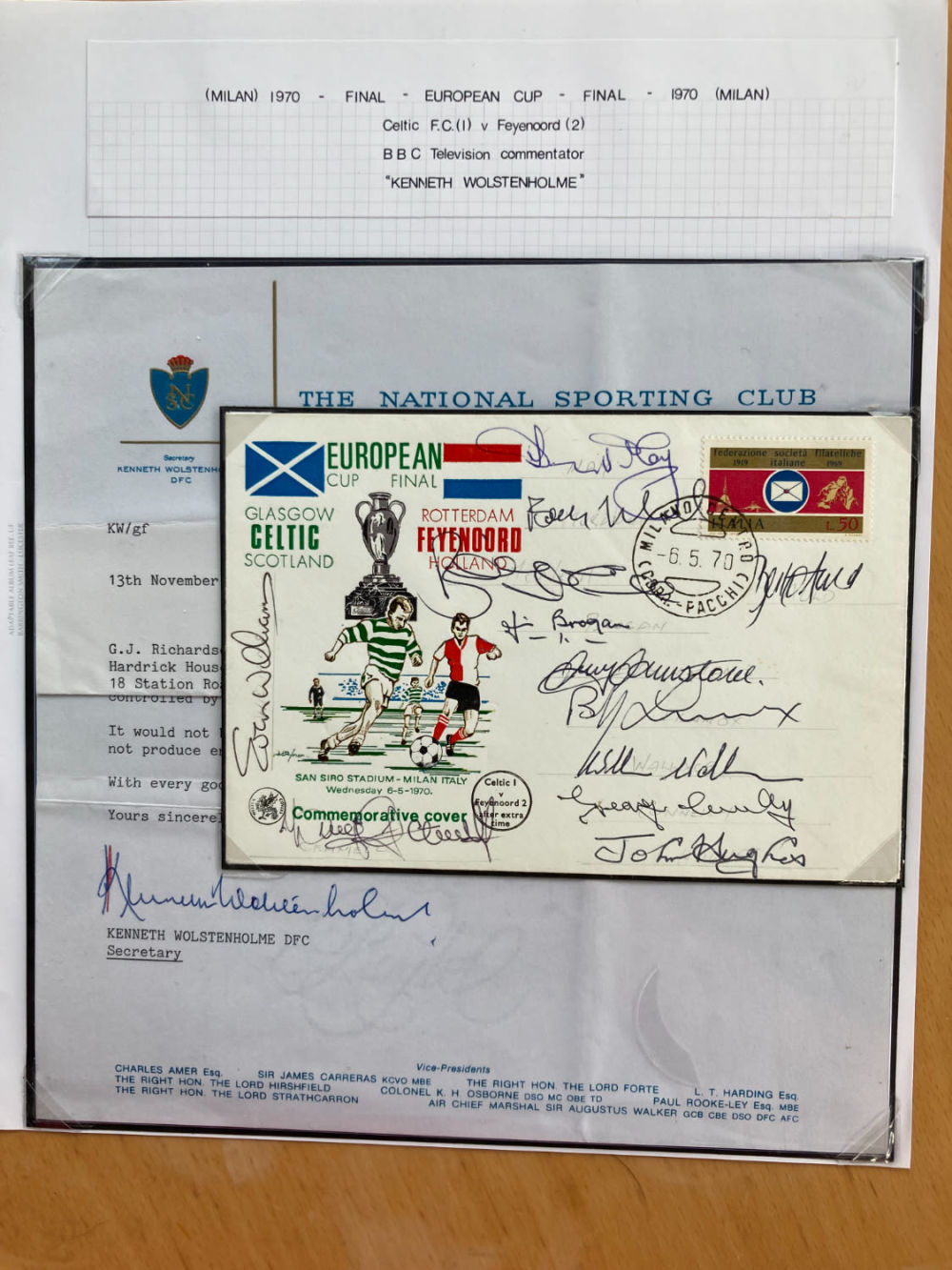 Lot 196: Celtic football 12 team signed 1970 European Cup...