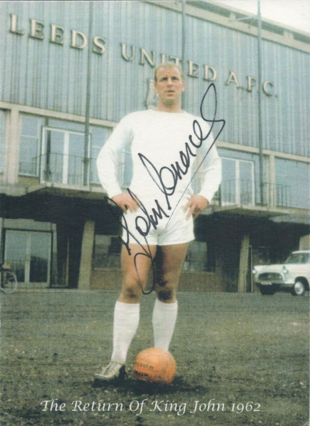 Lot 218: John Charles signed 6x4 colour photo. Good condition....