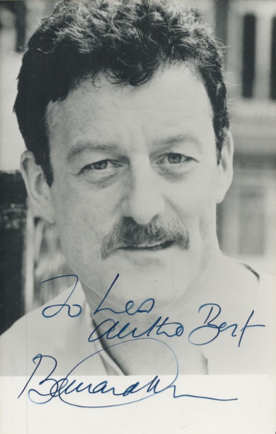 Lot 223: Bernard Hill signed 6x4 black and white photo....