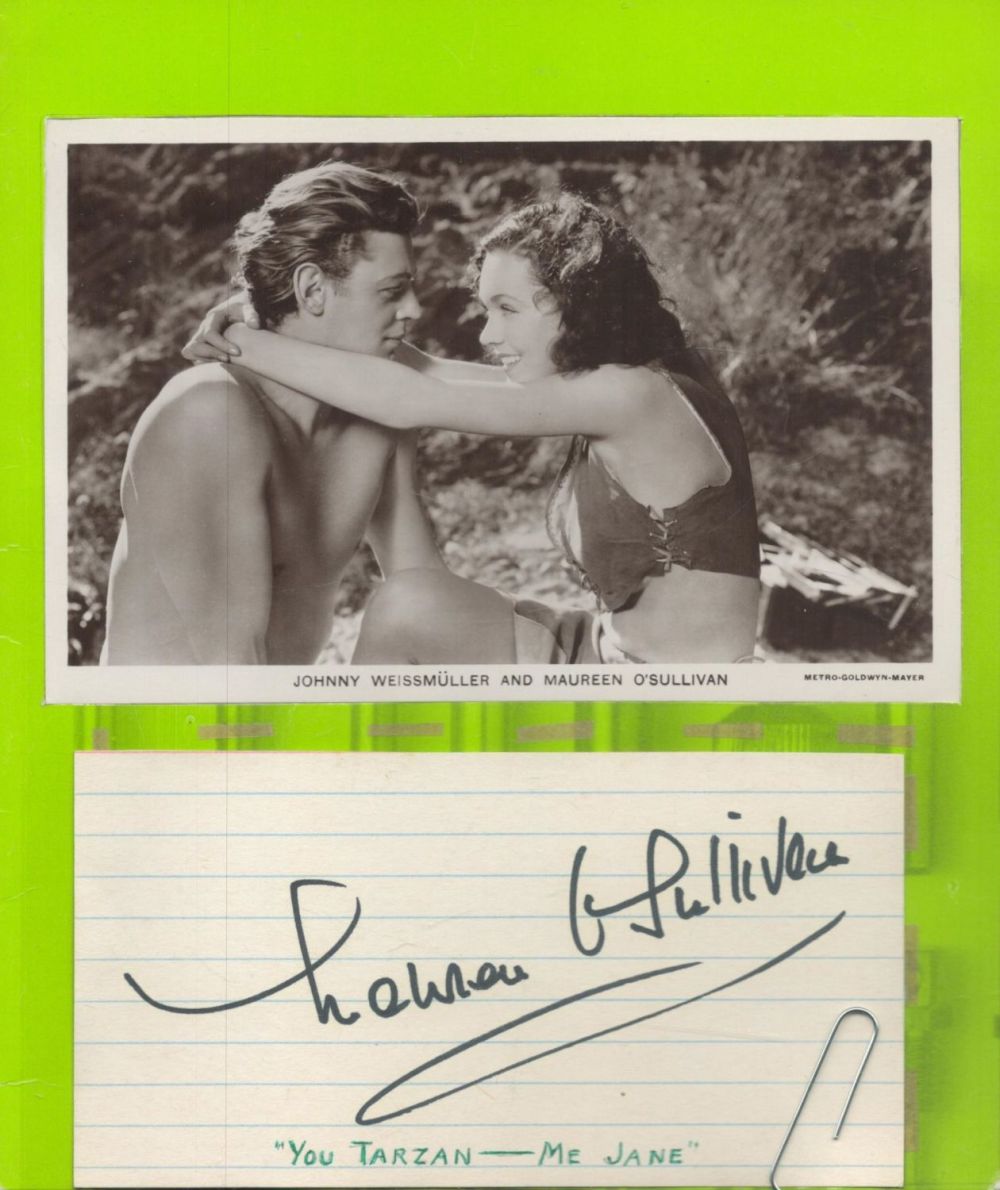Lot 257: Maureen O'Sullivan 6x7 signature piece. Good condition. All...