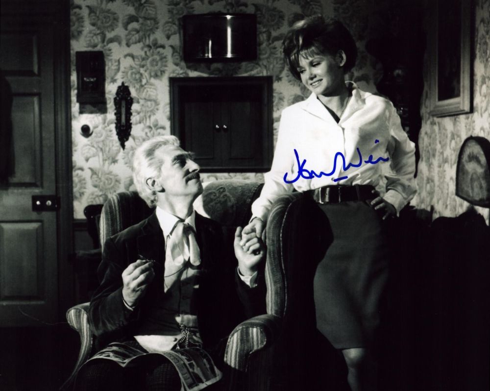 Lot 274: Jennie Linden signed 10x8 inch black and white...