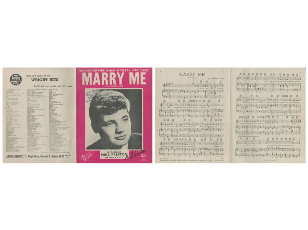 Lot 331: Mike Preston English Actor And Singer Signed Vintage...