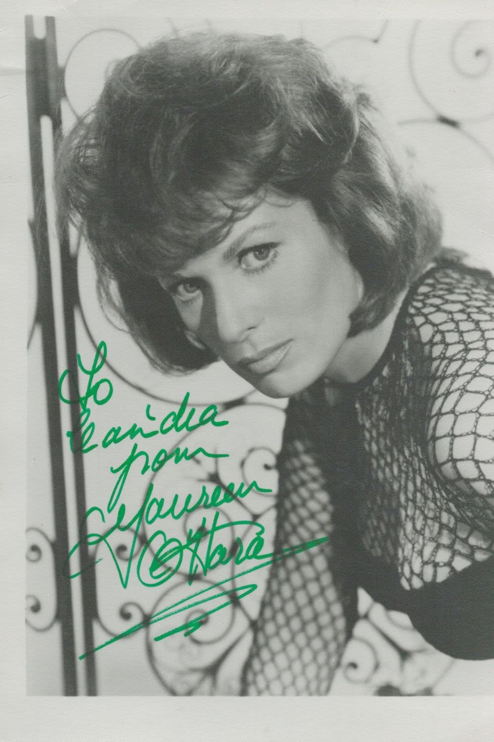 Lot 355: Maureen O'Hara signed 7x5 Inch vintage black and...
