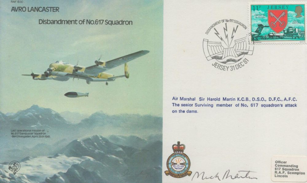 Lot 356: Sir Micky Martin signed FDC AVRO Lancaster Disbandment...