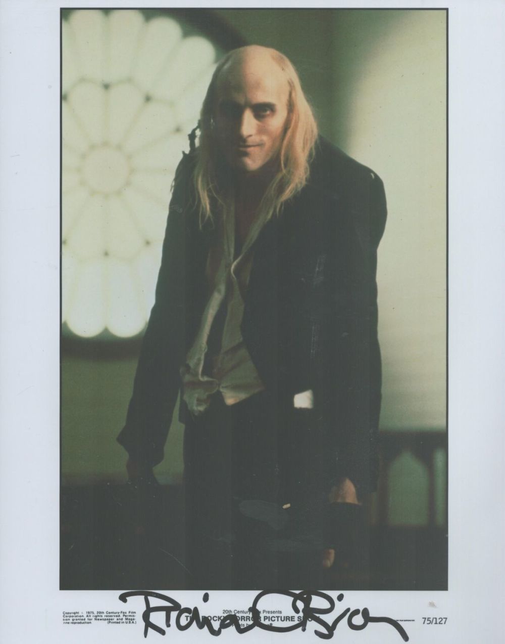 Lot 365: Richard O'Brien signed promo. Colour photo 10x8 Inch....