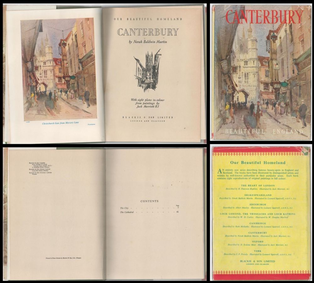 Lot 102: Book. Titled Canterbury by Norah Baldwin Martin. With...