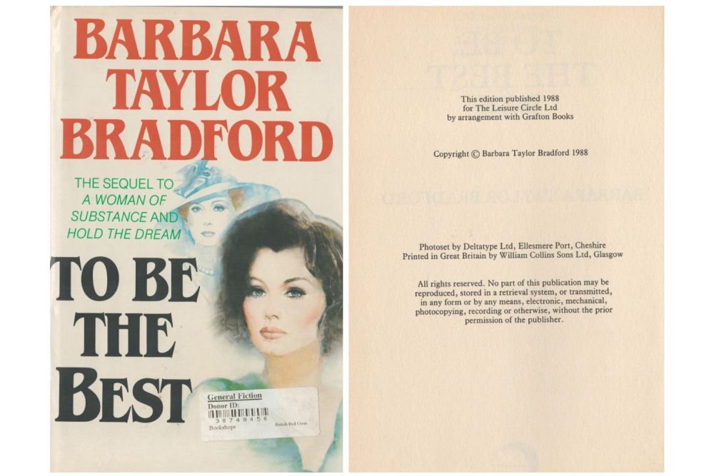Lot 110: To be the best by Barbara Taylor Bradford...