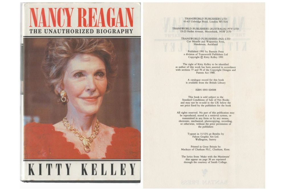 Lot 112: Nancy Reagan the unauthorized biography by Kitty Kelly...