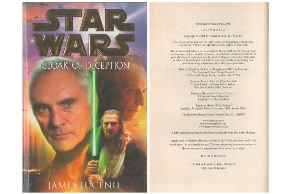 Lot 114: Star Wars - Cloak of Deception by James...