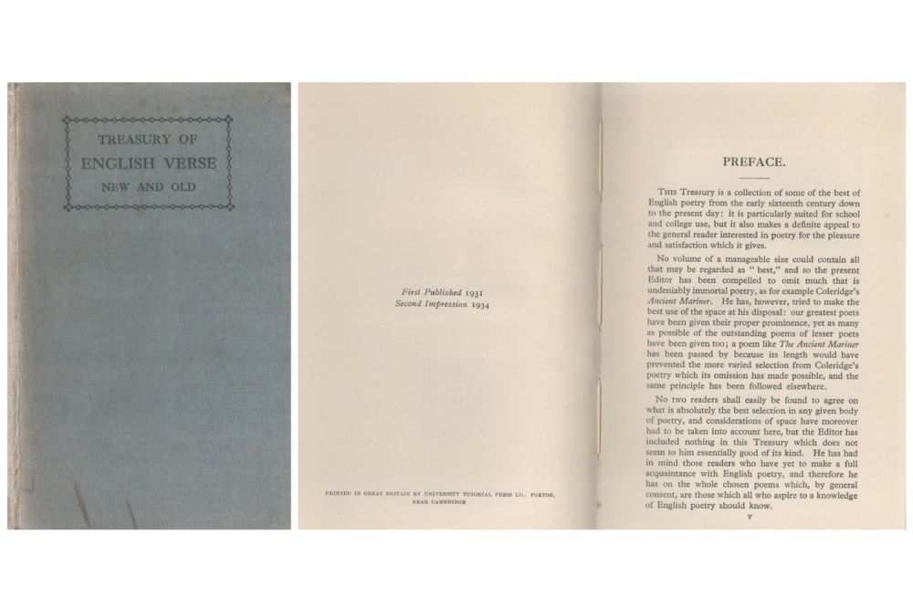 Lot 117: Treasury of English Verse new and old by...