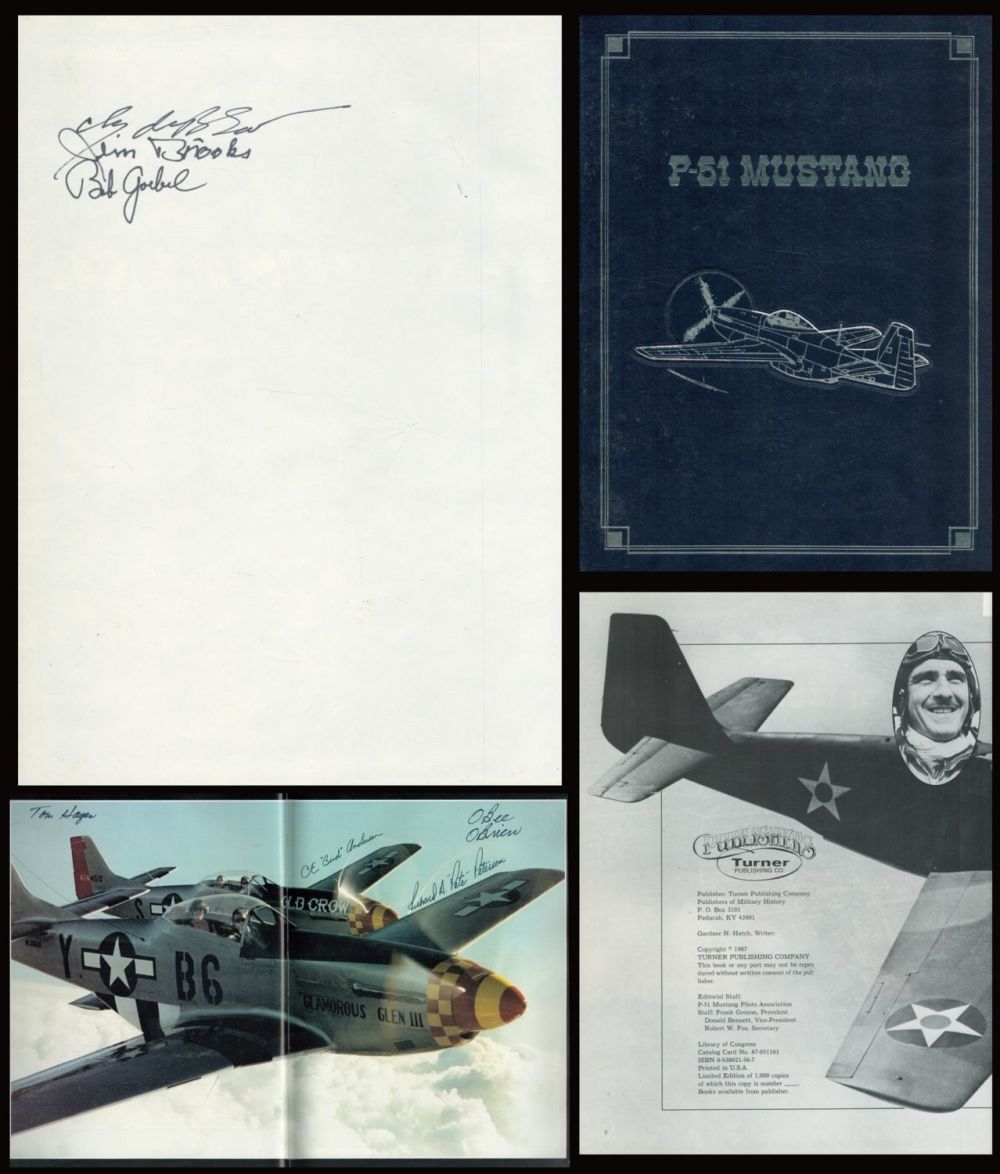 Lot 157: 7 WW2 USAF P-51 Mustang Pilots Signed P-51...