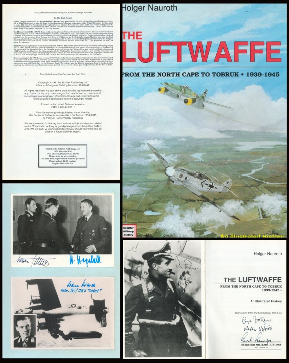 Lot 159: Seven Luftwaffe Aces Signed The Luftwaffe 1st Edition...