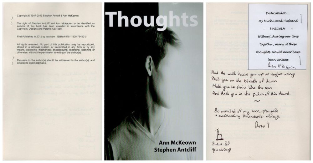 Lot 202: Ann Mckeown Signed. Thoughts-Ann McKeown Stephen Antcliff Paper...