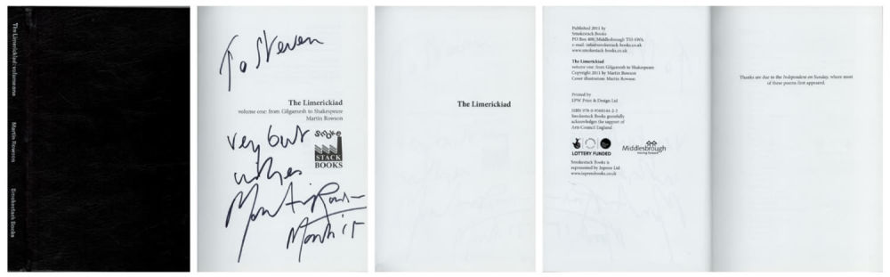 Lot 203: Martin Rowson Signed. The Limerickiad Book. HardBack Volume...