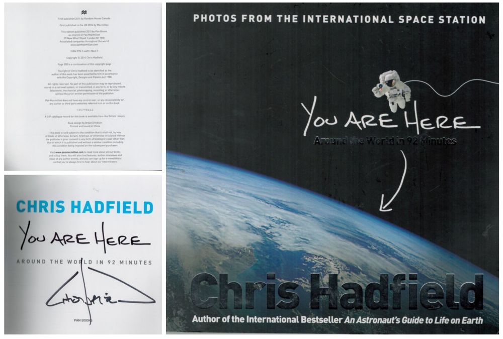 Lot 218: Chris Hadfield Signed. You Are Here-Around the World...