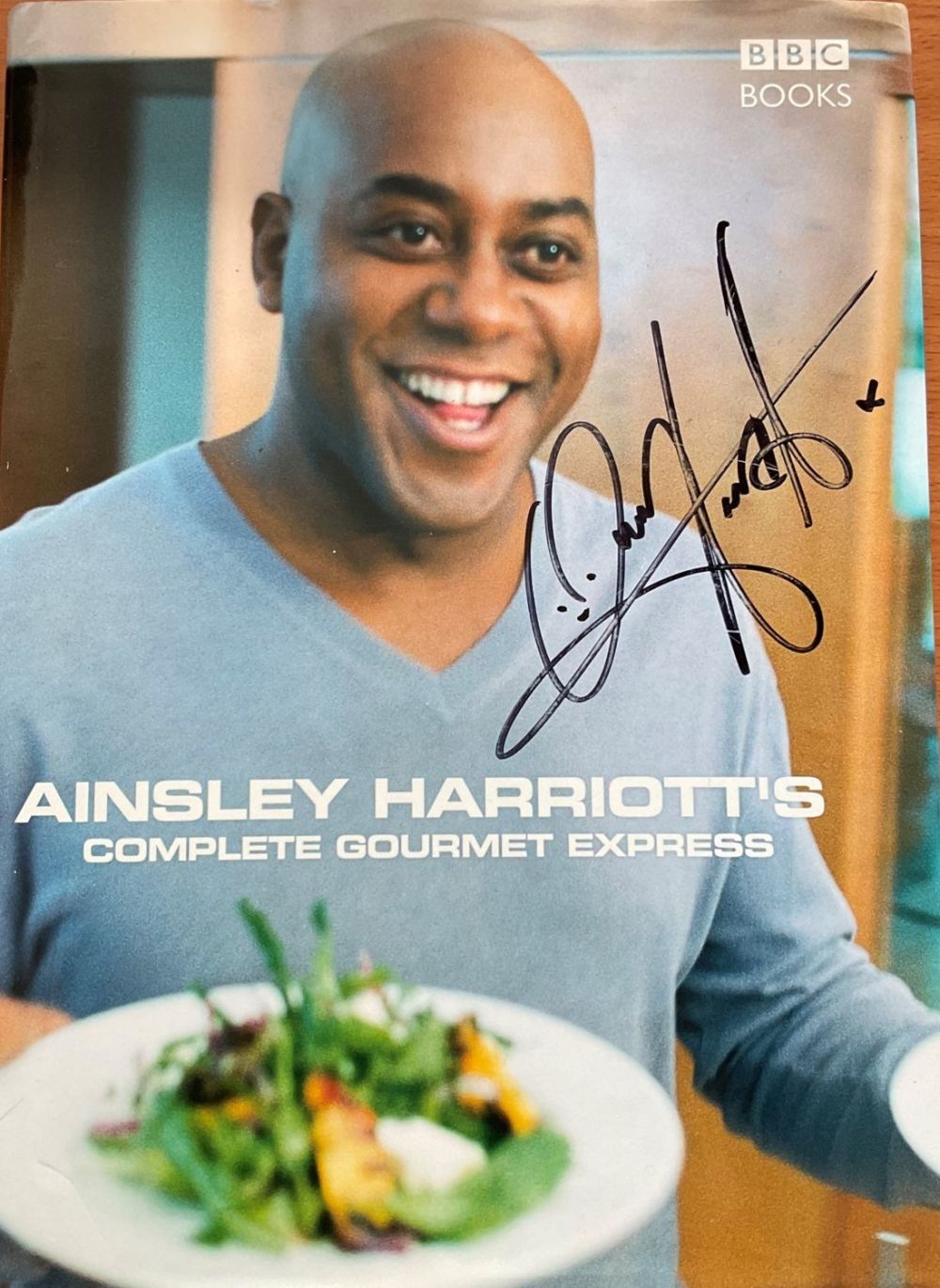 Lot 245: Chef Ainsley Harriott Handsigned 'Complete Gourmet Express' Recipe...