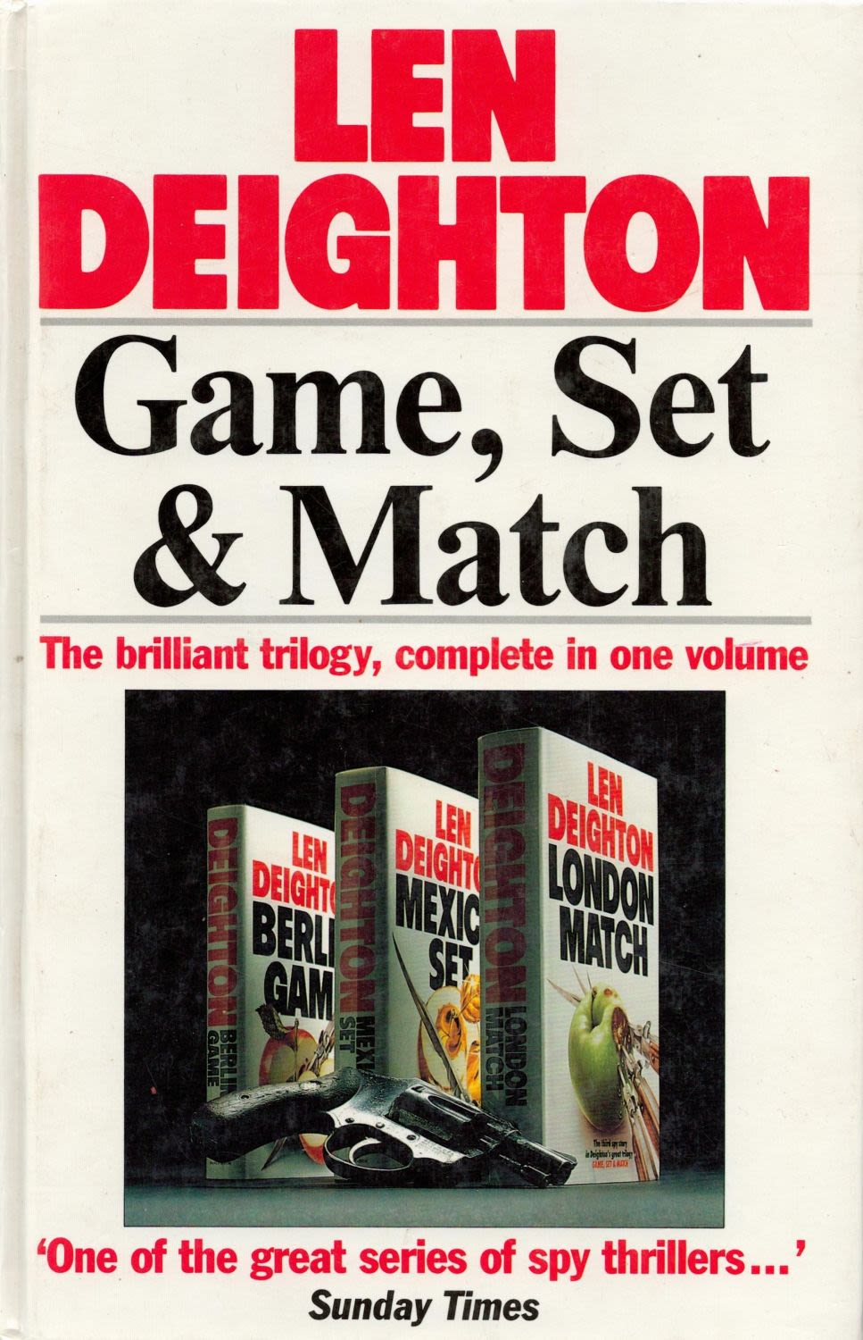 Lot 287: Len Deighton, Game set and match trilogy hardback...