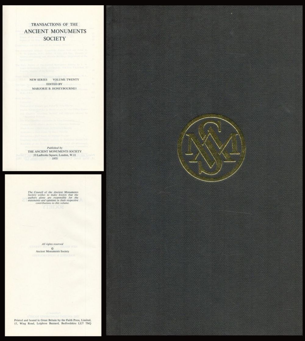 Lot 314: Transactions of the Ancient Monument's Society Volume 20...