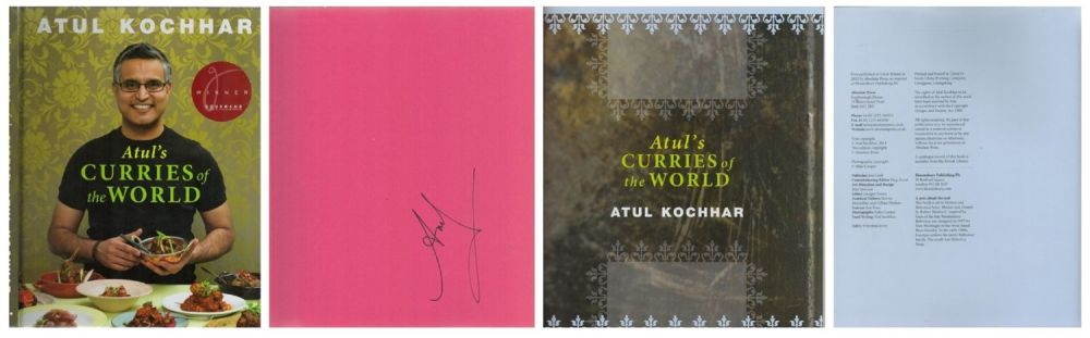 Lot 341: Michelin starred chef Atul Kochhar signed Hardback Recipe...