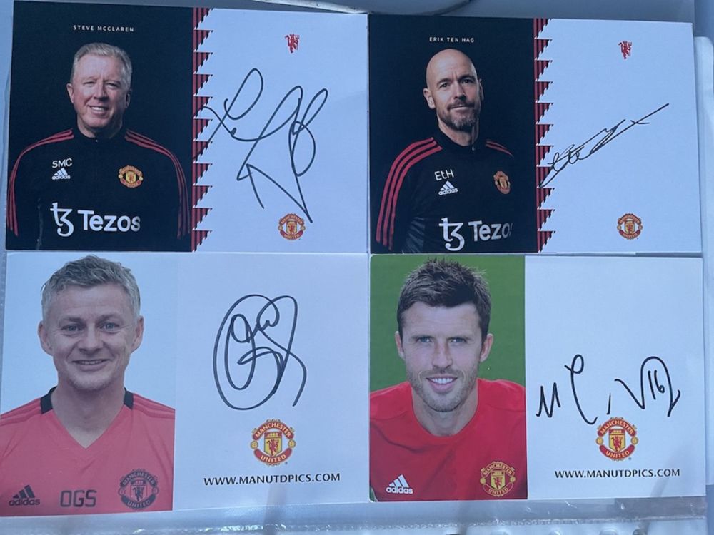 Lot 61: Carrick, McLaren, Ten Hag, Solskjaer Manchester United Management...