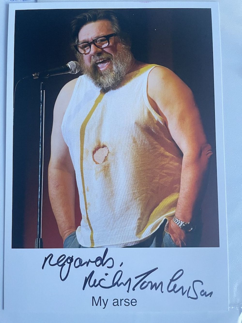 Lot 76: Ricky Tomlinson Royle Family Actor 8x6 inch signed...